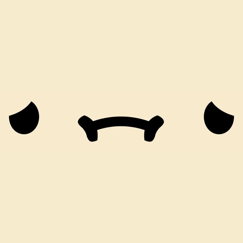 Trauriges Comic Gesicht