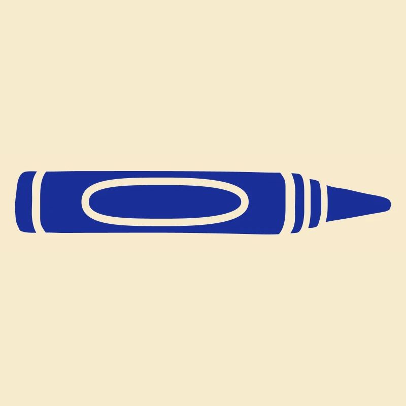 Blue wax crayon cool design