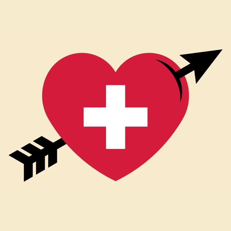 Herz Mit Schweizerkreuz Und Pfeil (Schweiz / 3C)