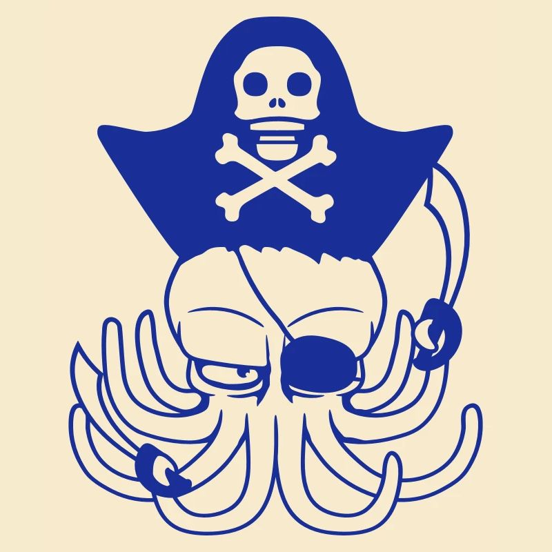 Octopus Pirate Crew Captain Sailor Buccaneer Sail
