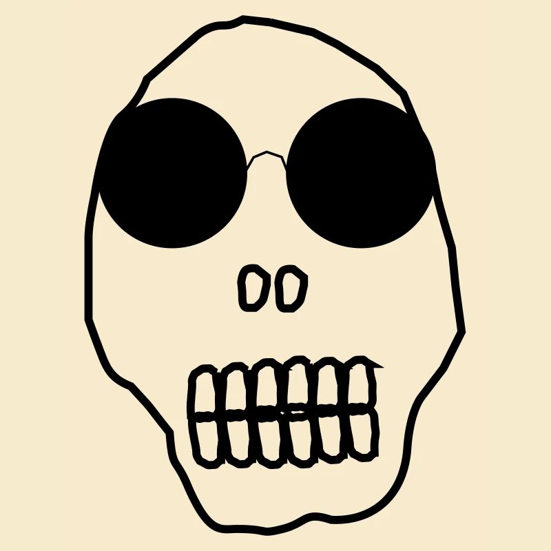 cooler Totenkopf mit Sonnenbrille / Totenschädel