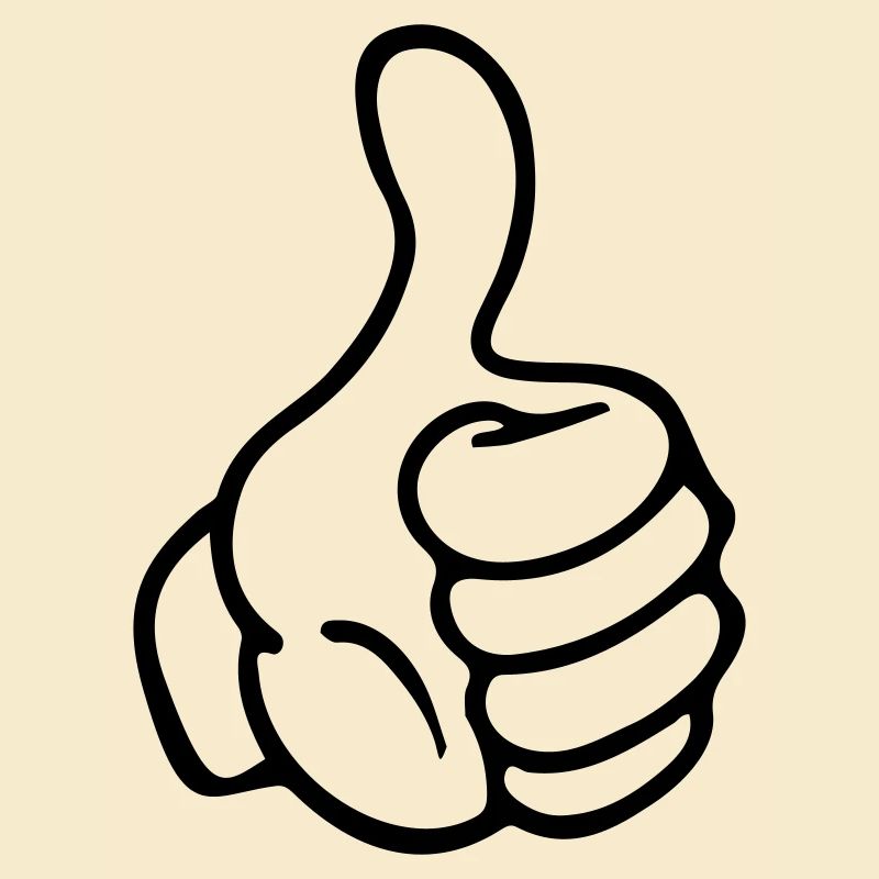 hand thumb like comic