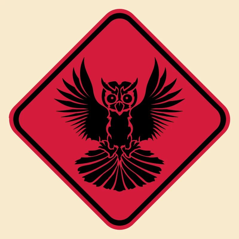 Eule Warnung Gefahr Zone Schild Hinweis Achtung