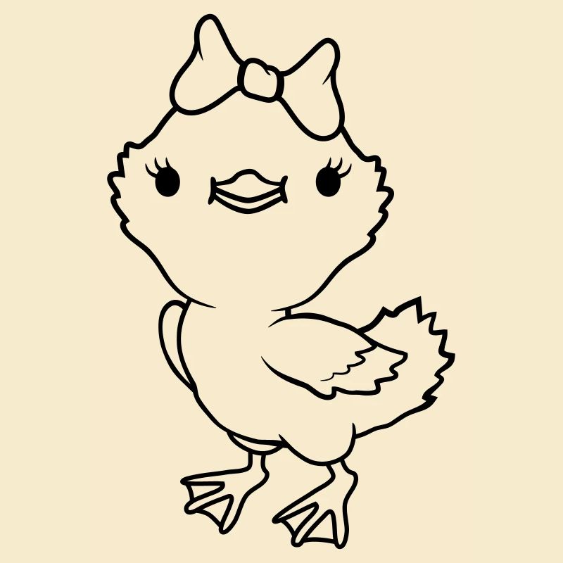 Fille mignon arc de poussin