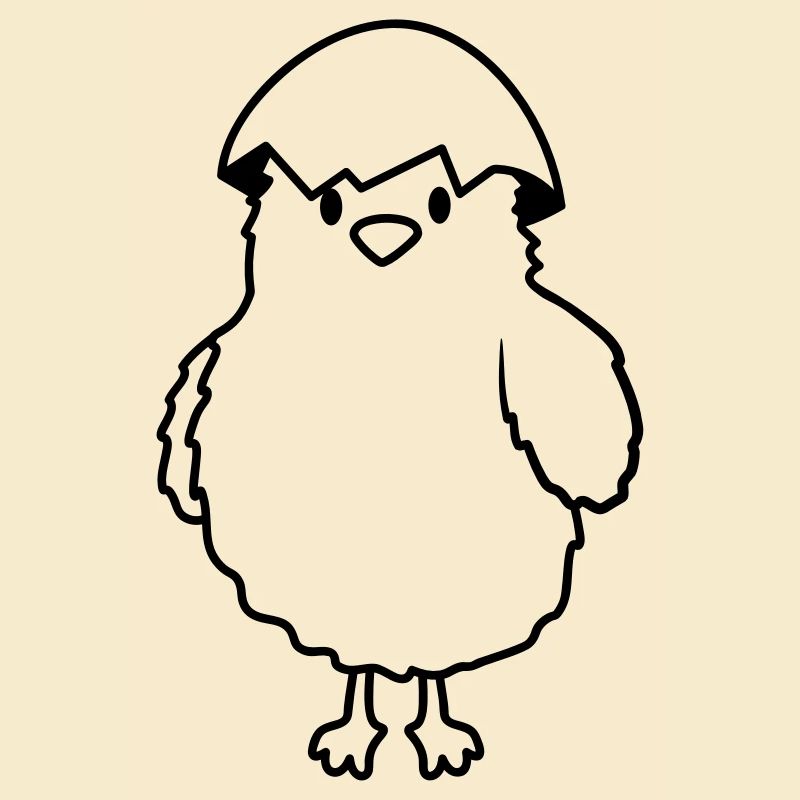 Chicks with eggshell on the head