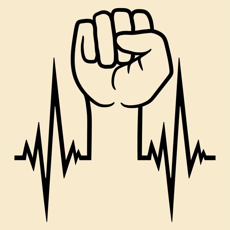 puls herzschlag frquenz faust revolution hand stre
