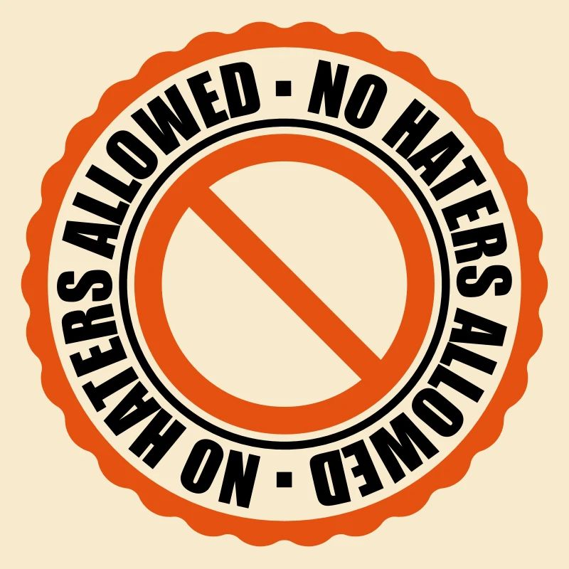 no haters allowed interdit signe signe cachet