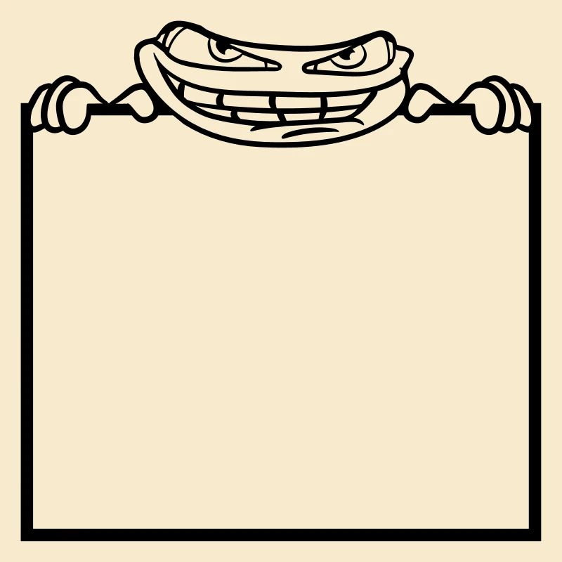 frog shield hide frame text write mau