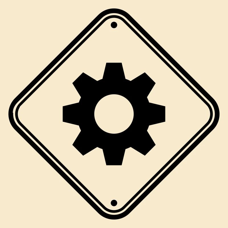 engineer gear danger shield zone caution mecha
