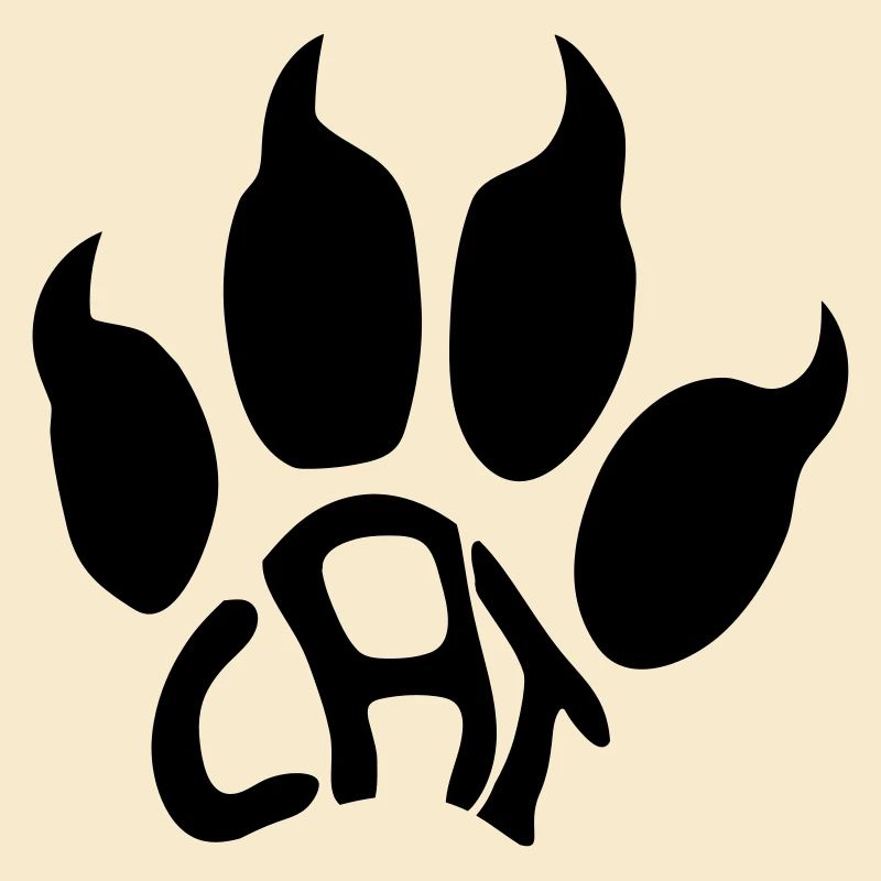 chat texte logo monstre griffes patte chat mal