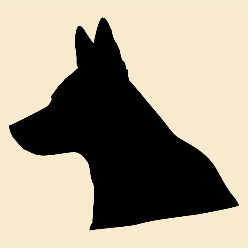 Schäferhund / Wolf Kopf Silhouette