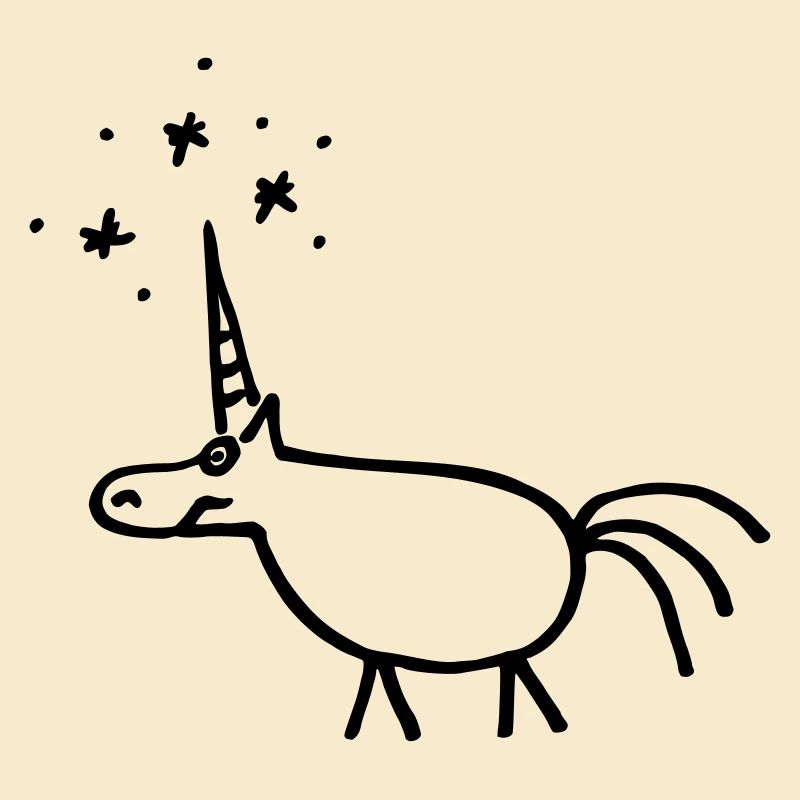 Stick Figure Einhorn image licorne drôle Fun