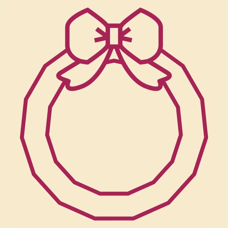 Weihnachtskranz Band Symbol
