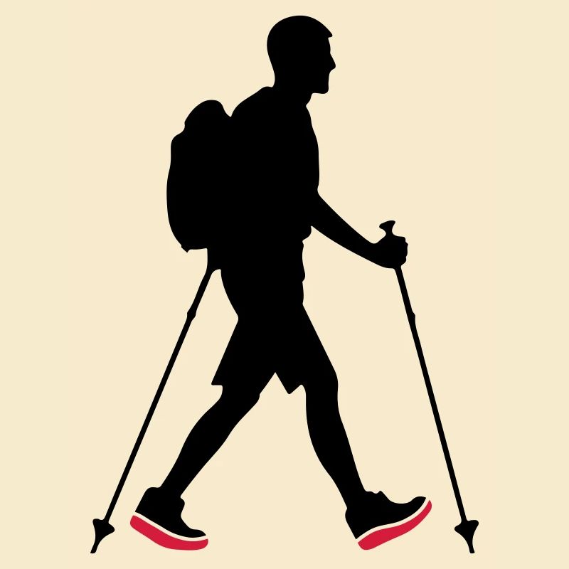 Nordic Walking Man Icon