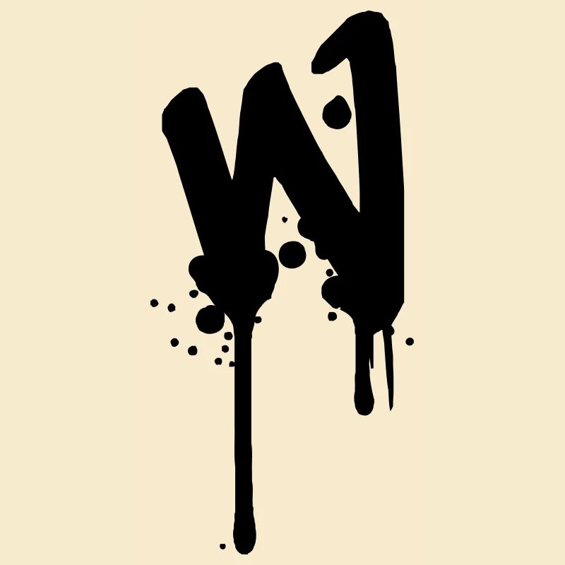 Graffiti W gouttes Farbklex spray