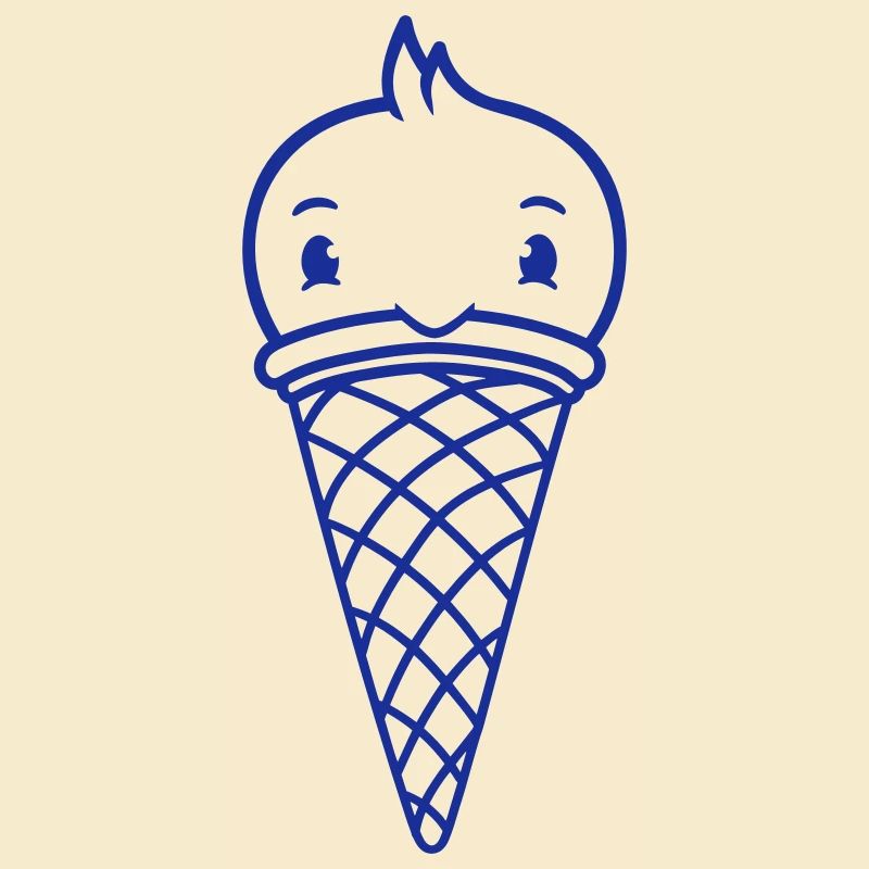 Bird Cream Waffle Cream Scoops Cornet de crème glacée