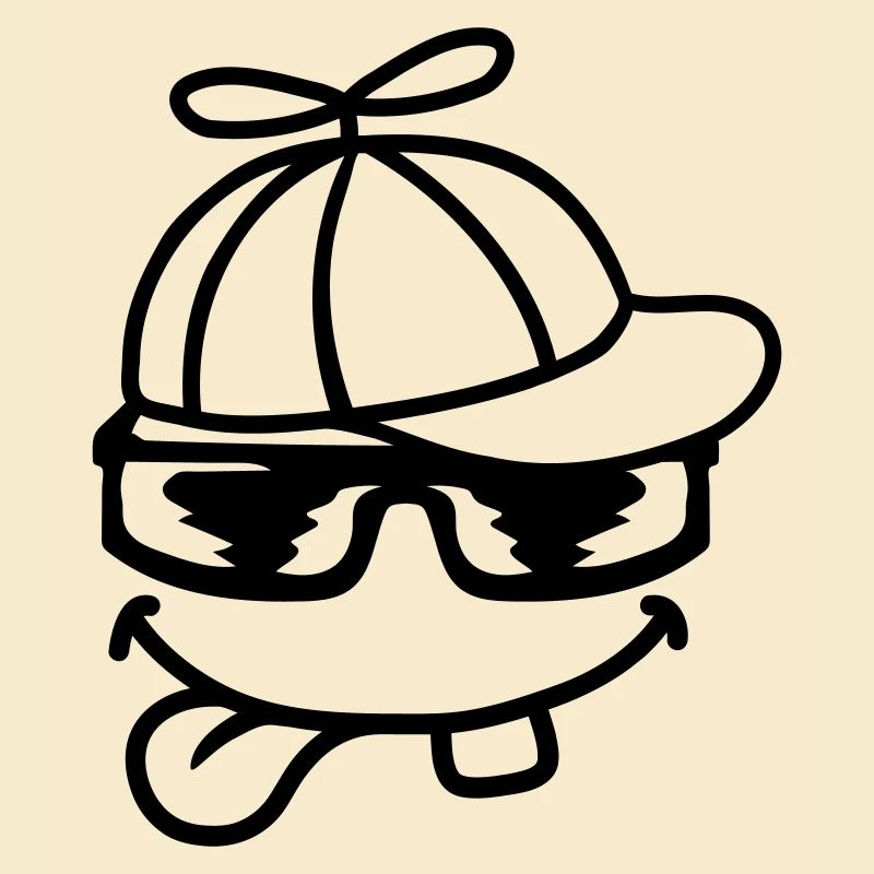 Face Comic Propeller Cap Wind Turbine