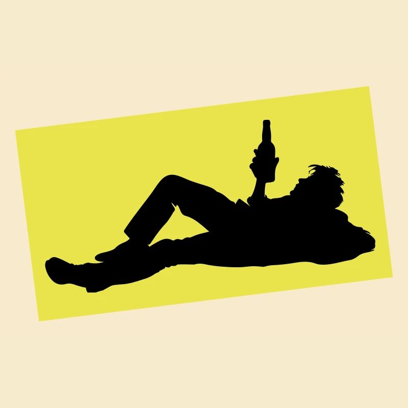 Drinking Beer Silhouette