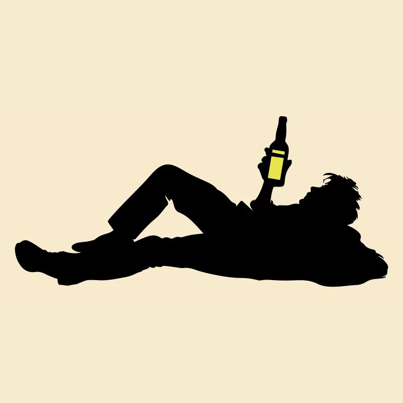 Drinking Beer Silhouette