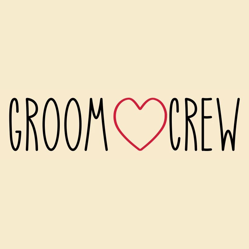 Groom Crew Heart