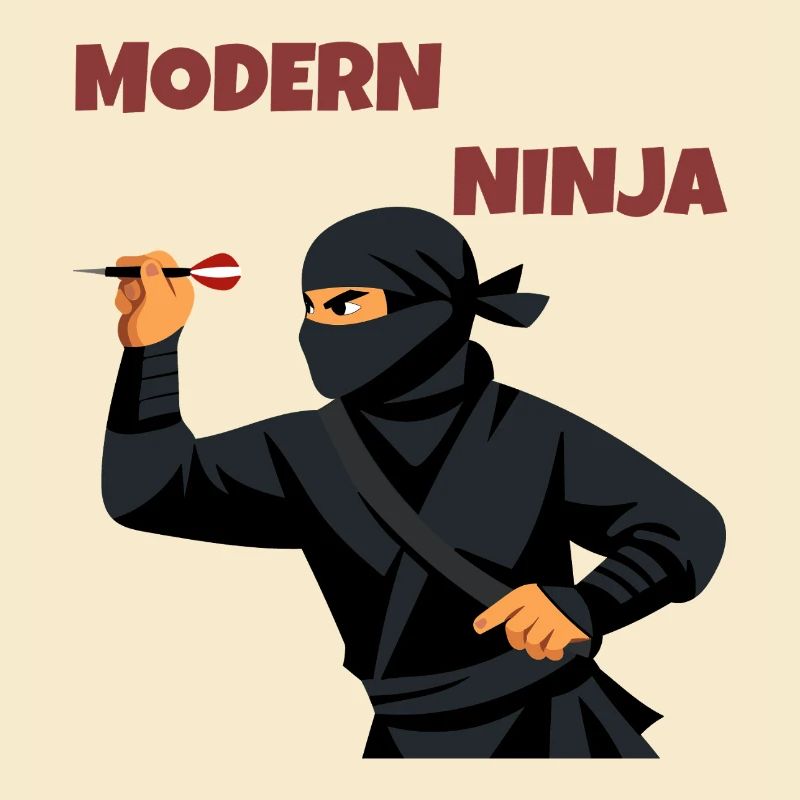 Art moderne de lancer de fléchettes ninja