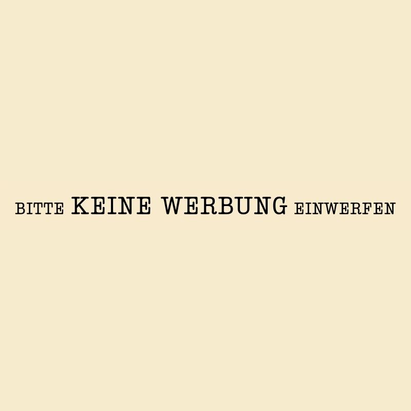 Bitte Keine Werbung einwerfen