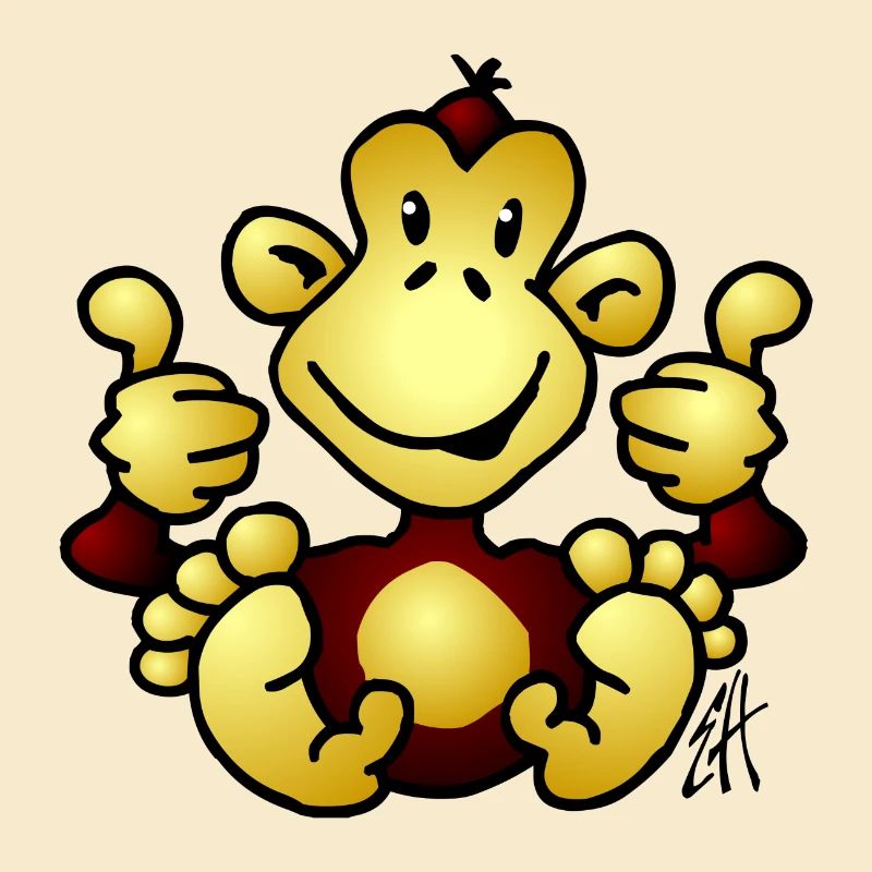 Full Color Monkey Design