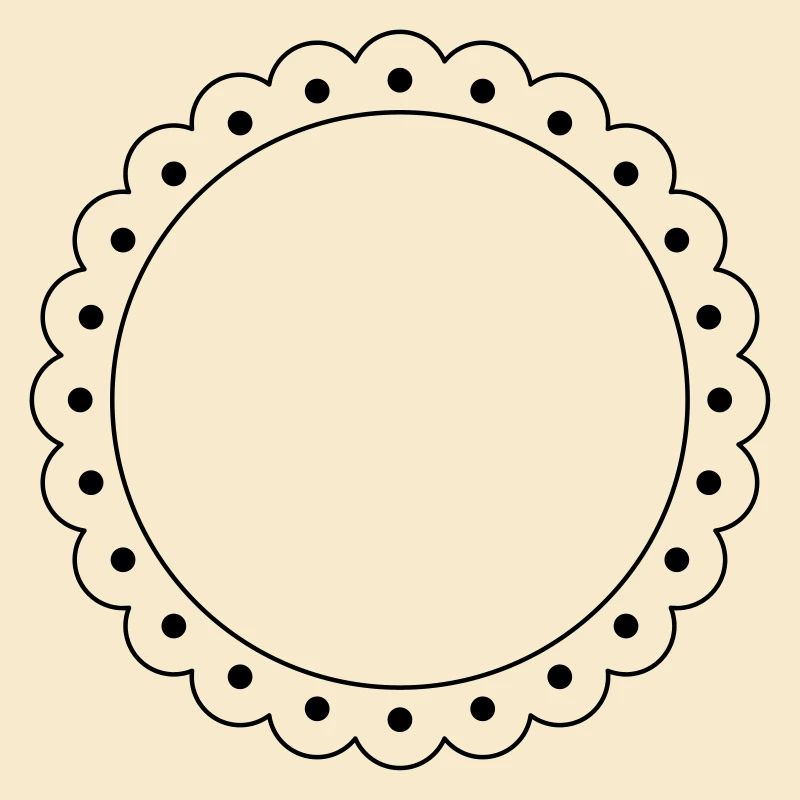 round frame contour wave edge