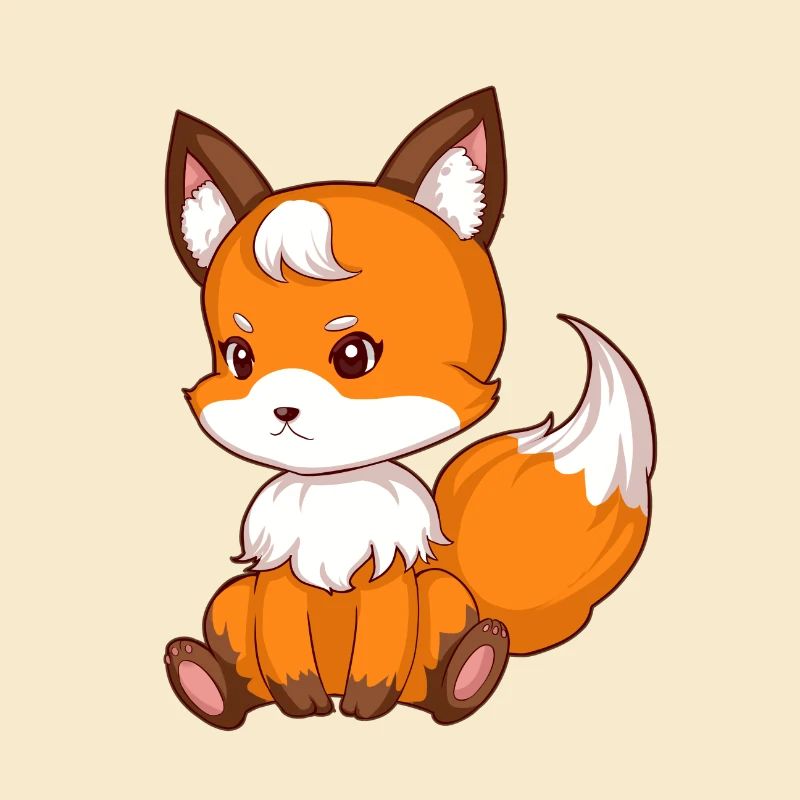 Süsser sitzender Fuchs