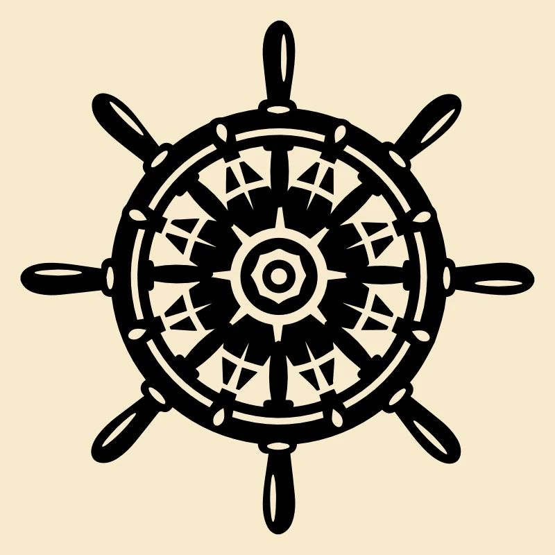 A ship wheel
