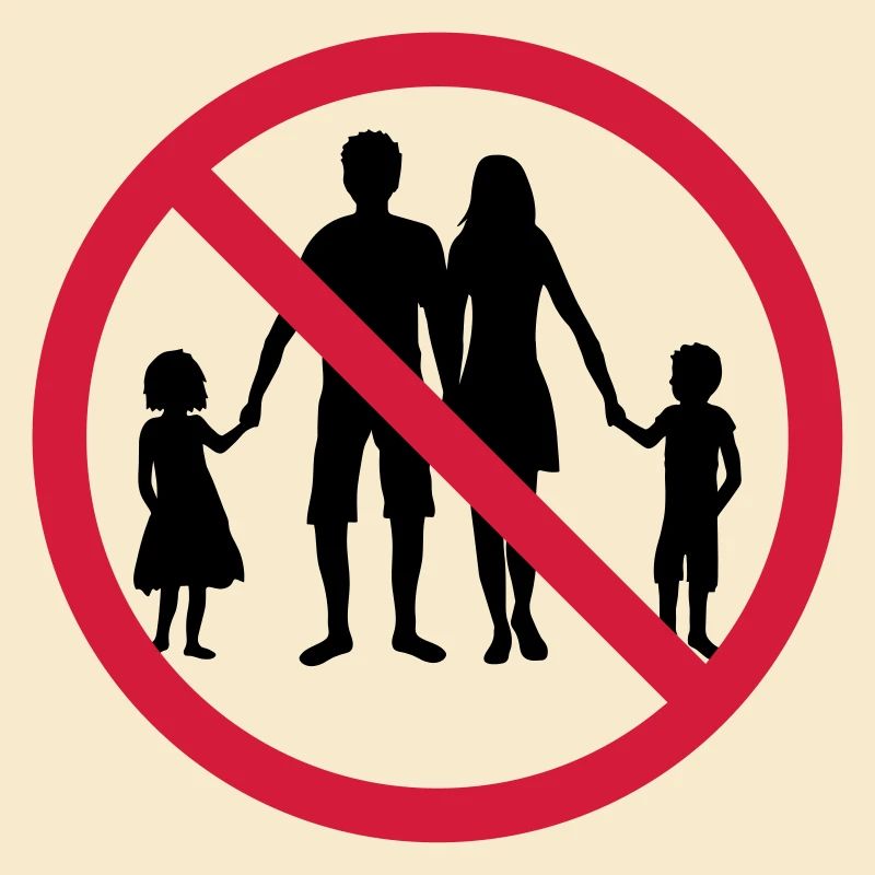 famille interdit zone de bouclier pas d'enfants frères et soeurs
