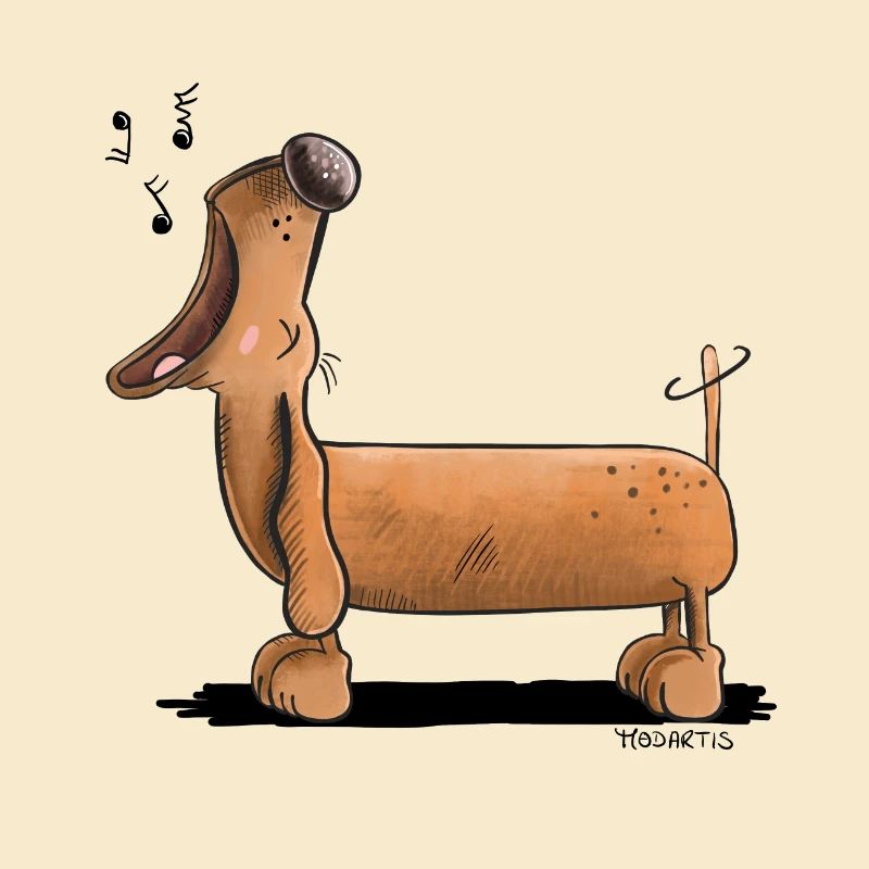 Crier Dachshund - Teckel - Bande Dessinée