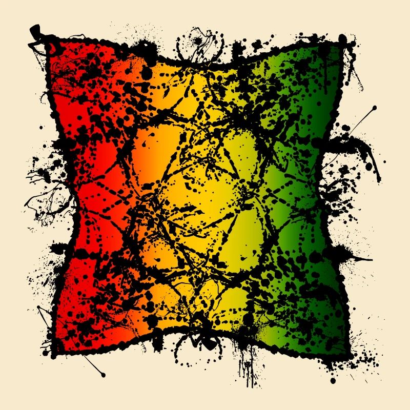 Rasta Leaf Abstraction with Gradient