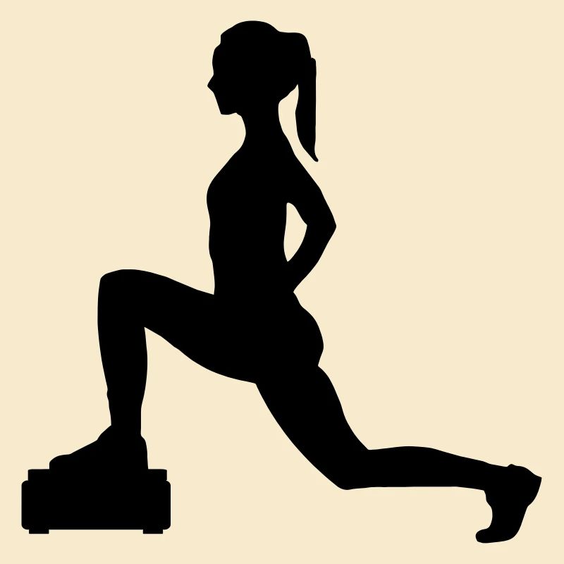 Mädchen oder Dame, die Schritte oder Aerobic macht