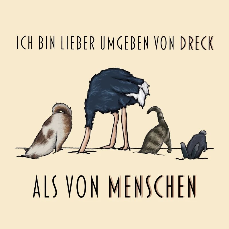 Ich hasse Menschen | Geschenkidee Tiere, Dreck DEU