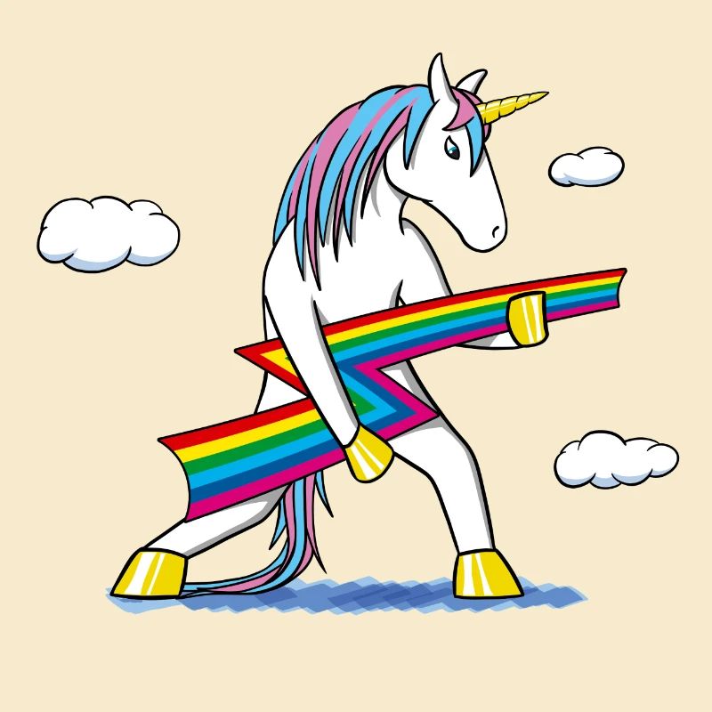 Rainbow Rock – Einhorn mit Regenbogenblitz