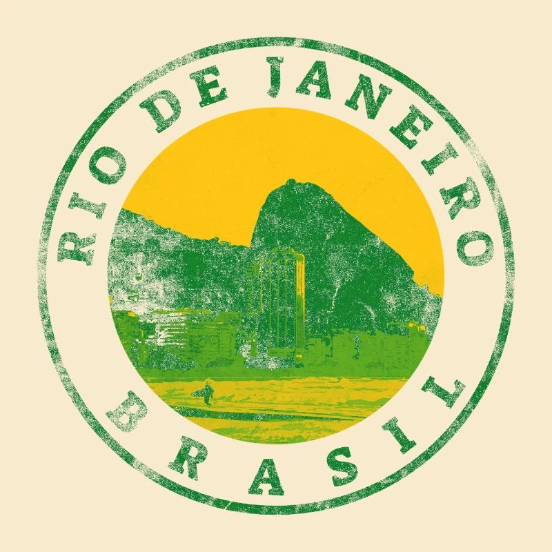 Rio de Janeiro Emblem: Beach & Mountains