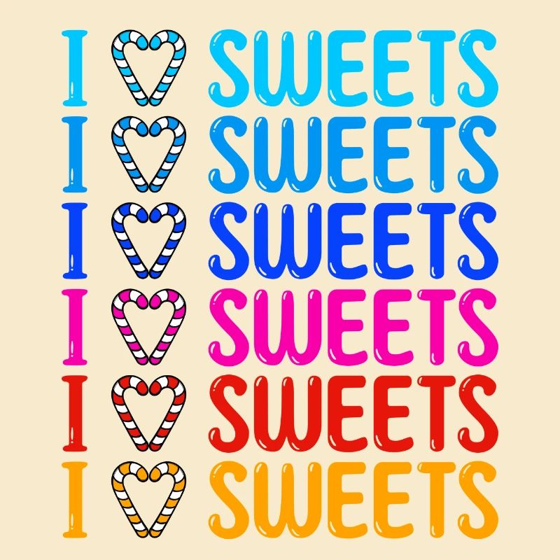 J’aime les bonbons déclaration dent sucrée