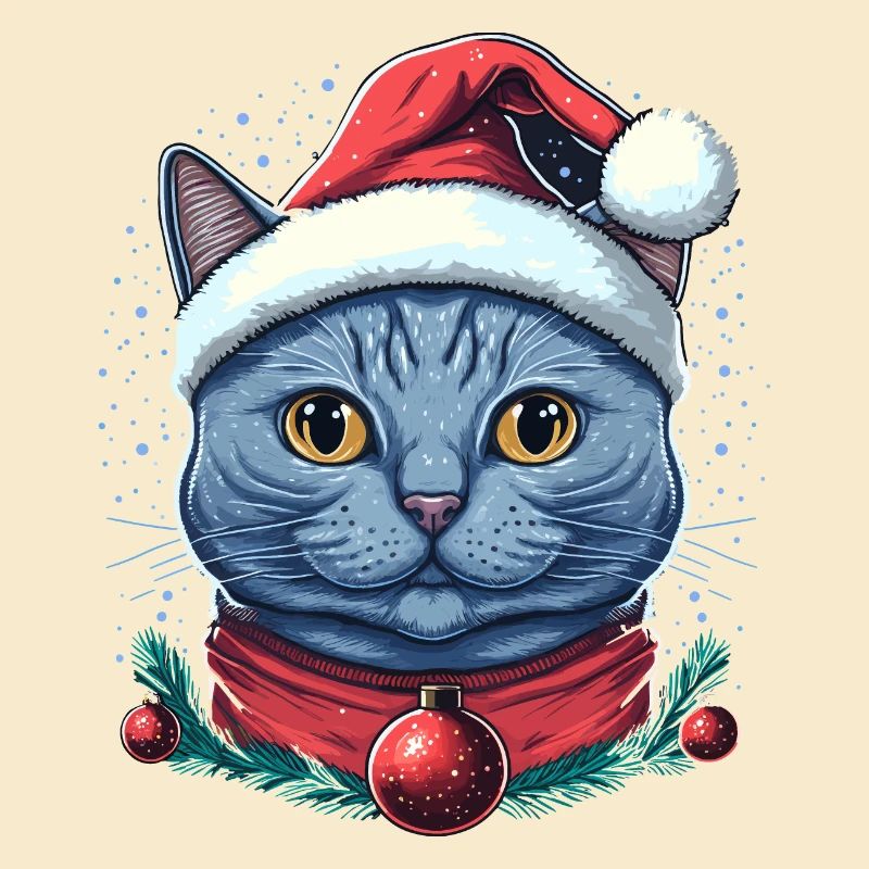 Perfektes Weihnachtskatzendesign, das beste Weihnachtsgeschenk