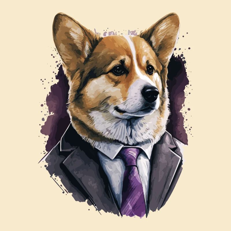 Fasionable elegant Corgi