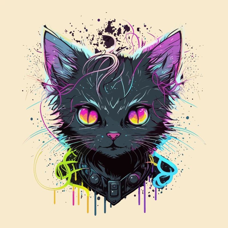 Coole Katze Illustration