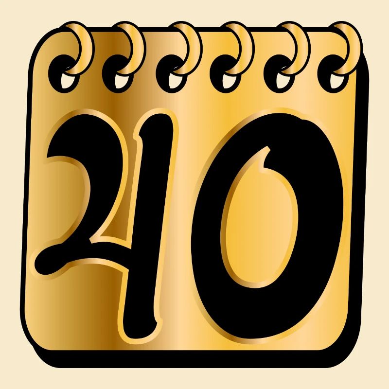 Zahl Vierzig - 40. Geburtstag