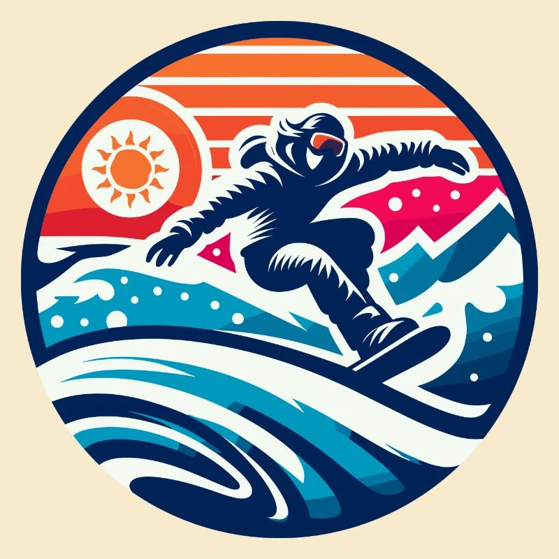 Expression Graphique d'un Snowboarder