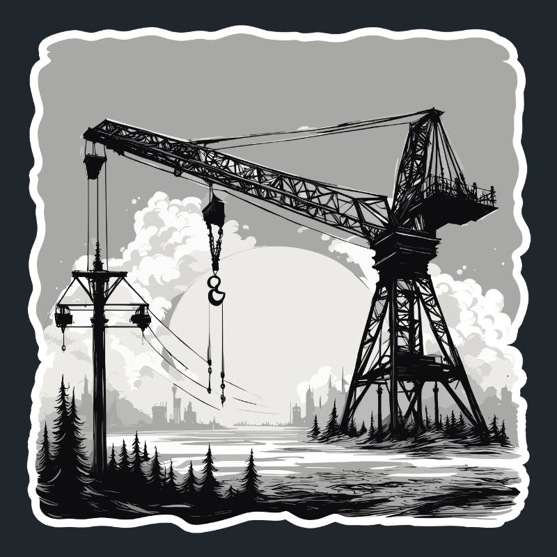 Grue / de chantier / treuil / système de grue