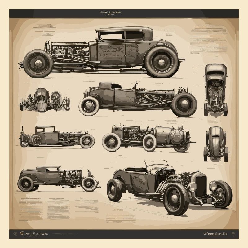 Blueprint / Sepia / Vintage / Retro / Old Timer