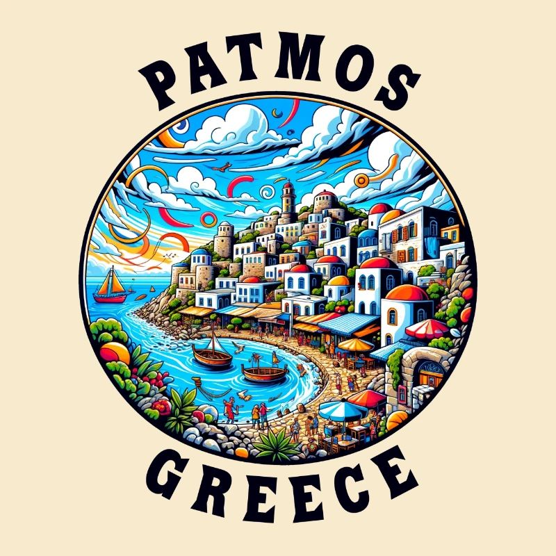 Vacances à Patmos, Grèce, baie de la mer Égée