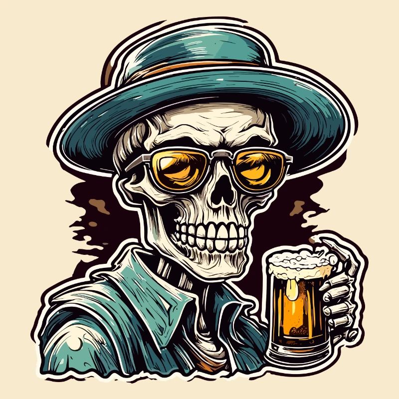 Skull / Totenkopf / Skelett / Gothic / Bier