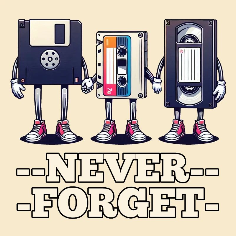 Floppy Disk, Cassette, VHS - Never Forget