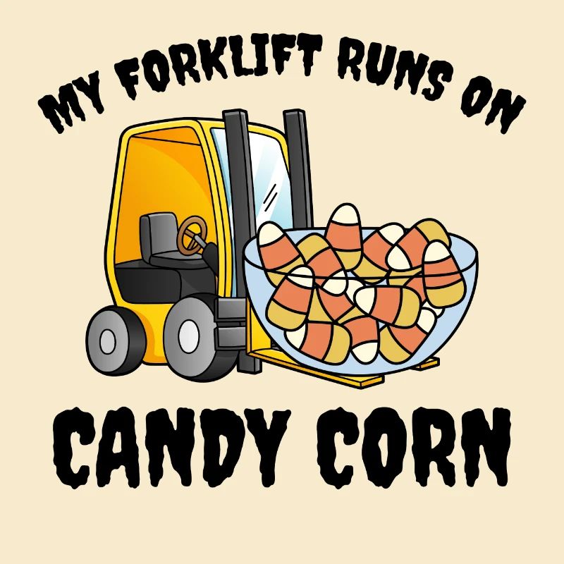Halloween Forklift Operator Candy Corn