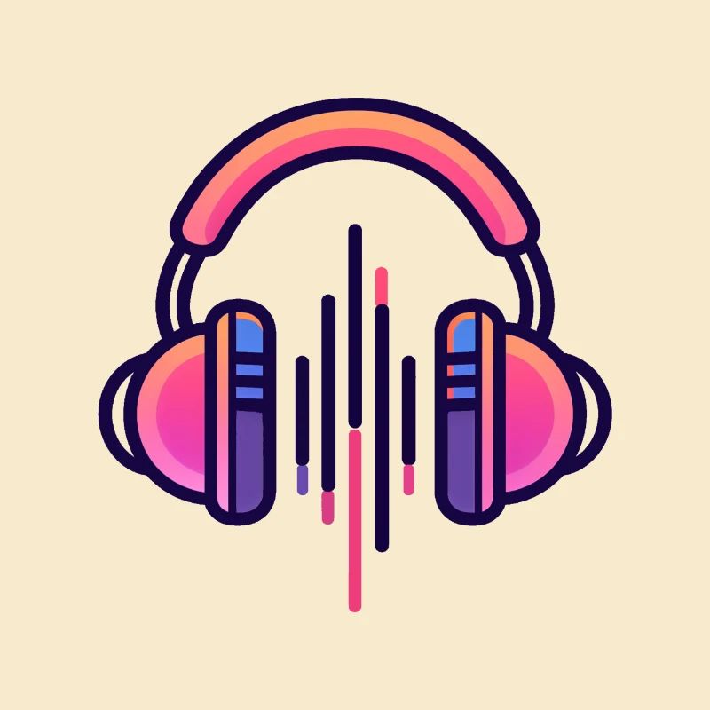 Kopfhörer, Musikfächer, Logo-Kopfhörer